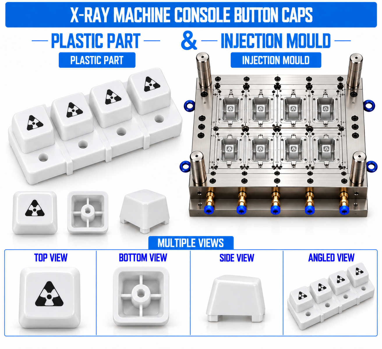 X-Ray Machine Plastic Console Button Caps Mould and Moulding Service
